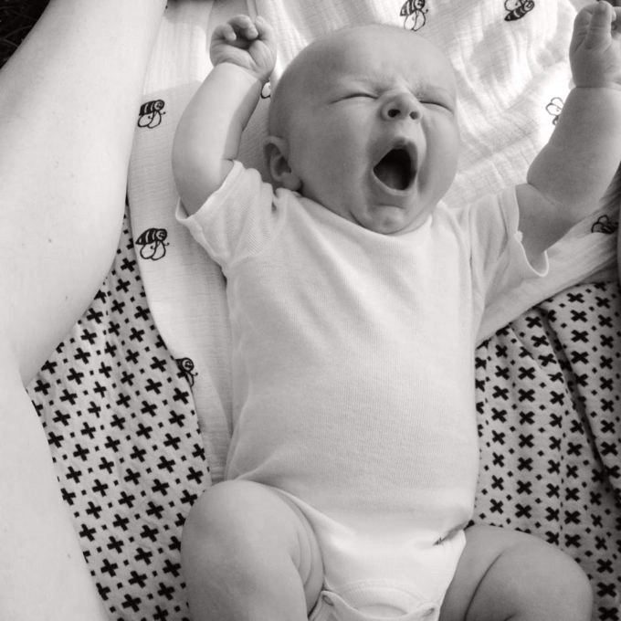 baby yawning