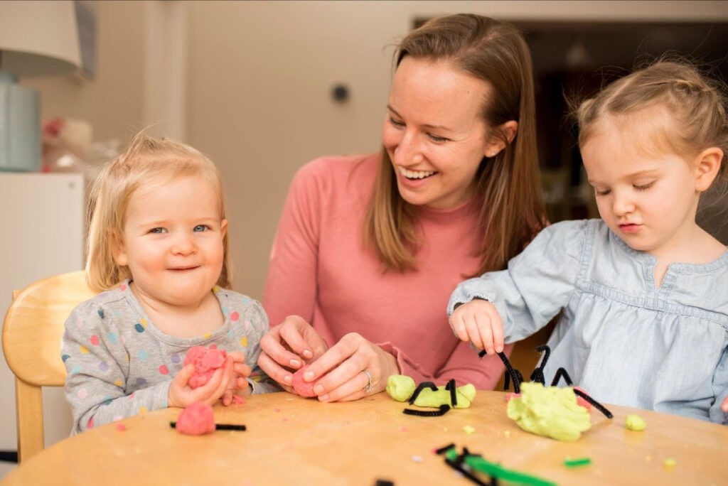 Annie Delaney Playing With Her Kids