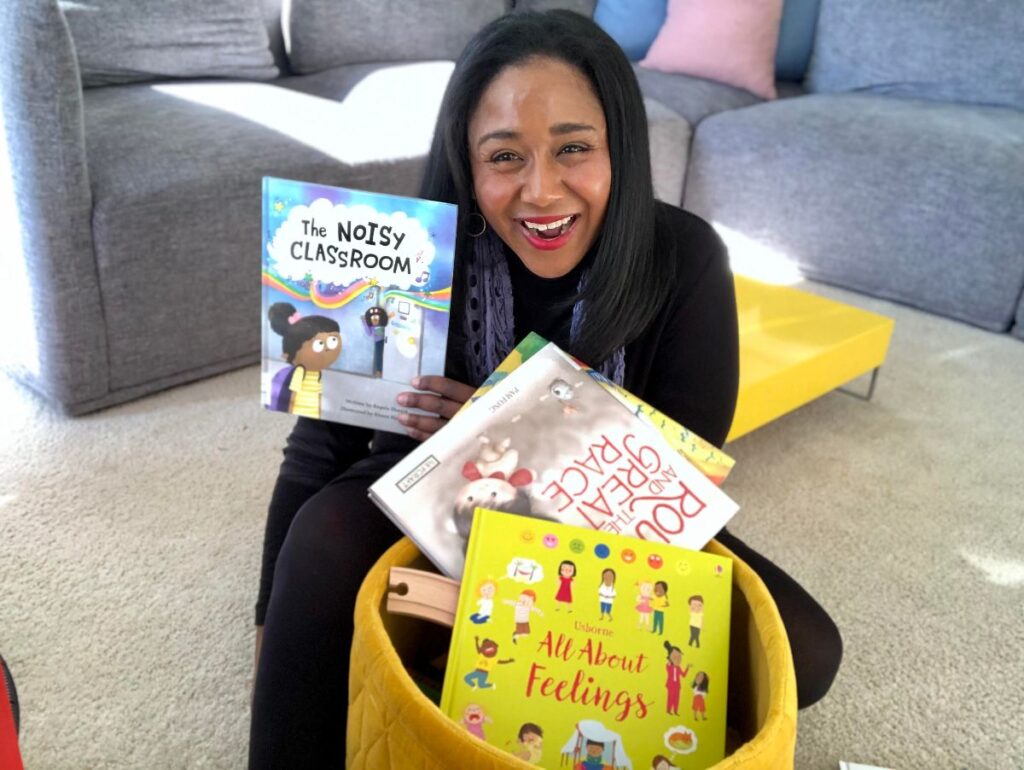 Nanny Miss Monique With Children's Book