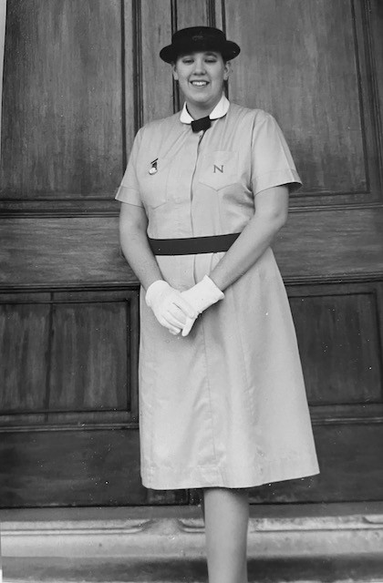 Laura Andersen Wearing Her Norland Nanny Uniform