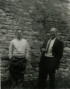 Portrait of William Scott (on left) with Mark Rothko (on right) at the Scott home in England.