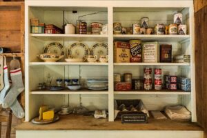 Organized Shelves In Kitchen