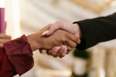 Employer and Employee Shaking Hands