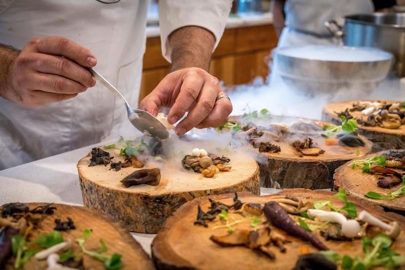 Chef Preparing Vegetable Dish