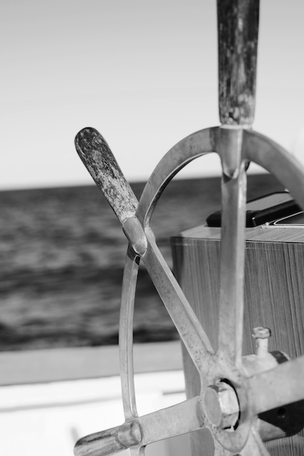 Superyacht Sailing Boat Wheel At Sea