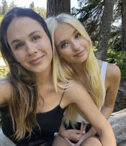 Hannah and her daughter Grace spending time in nature together